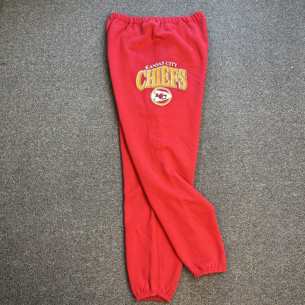 Vintage 1992 Kansas City Chiefs Pants Mens XL NFL Football Logo 7 Red Sweatpants